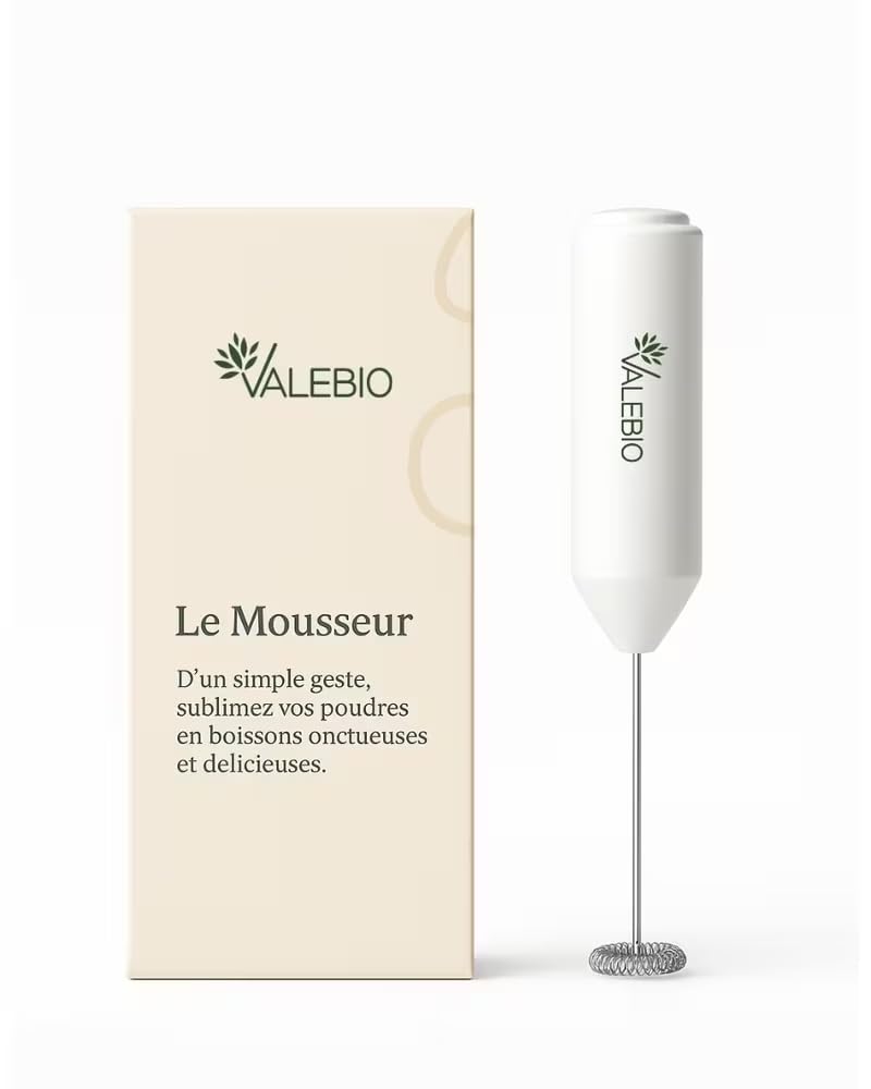 Mousseur électrique Valebio I Mini Fouet Sans Fil Acier Inoxydable I Idéal pour Collagène et Matcha
