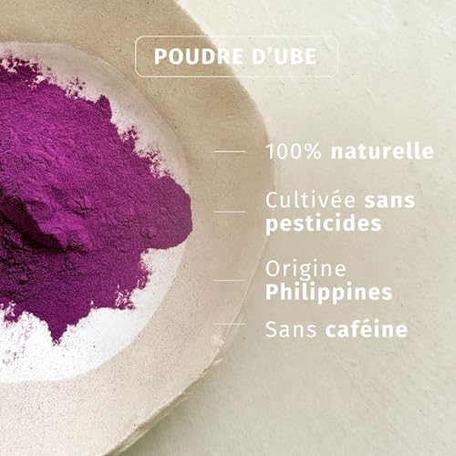 Valebio® Poudre d’Ube 100 g - Riches en Fibres & Antioxydants pour la Peauiglia des Femmes - Idéale pour le breakfast & 