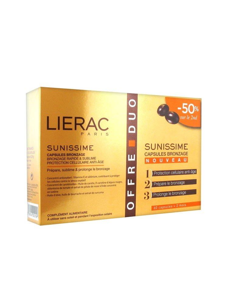 Lierac Sunissime Capsules Bronzage pour Femmes en Voyage et Marinageecn hearsundance capsules