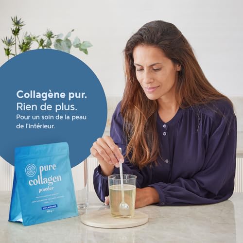 Collagène Poudre Alpha Foods 450gr - Collagen Peptides Purs (Type I, III) - Collagène Bovin 100% Hydrolysé pour Peau Lis