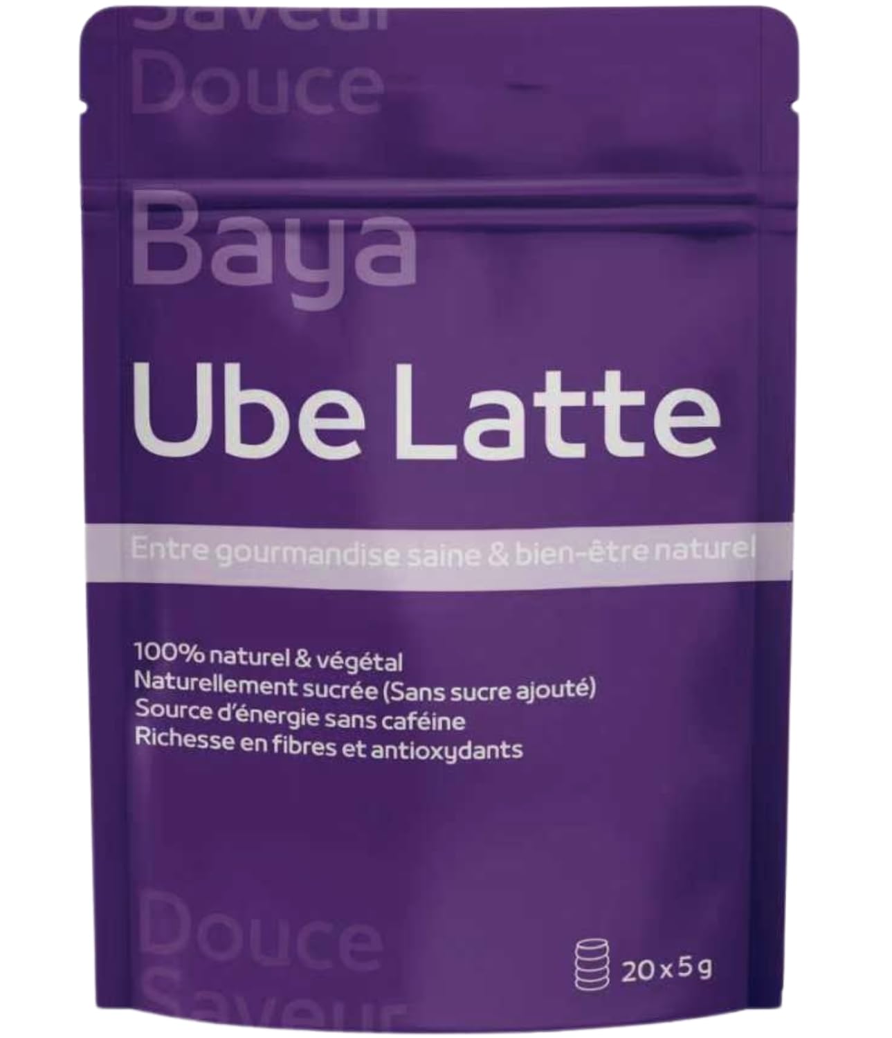Ube Poudre Haute Qualité Siglée Premuim - Faible Calorie & Sucres - Sans Gluten ni Caféine - Rich en Antioxydants & Fibr