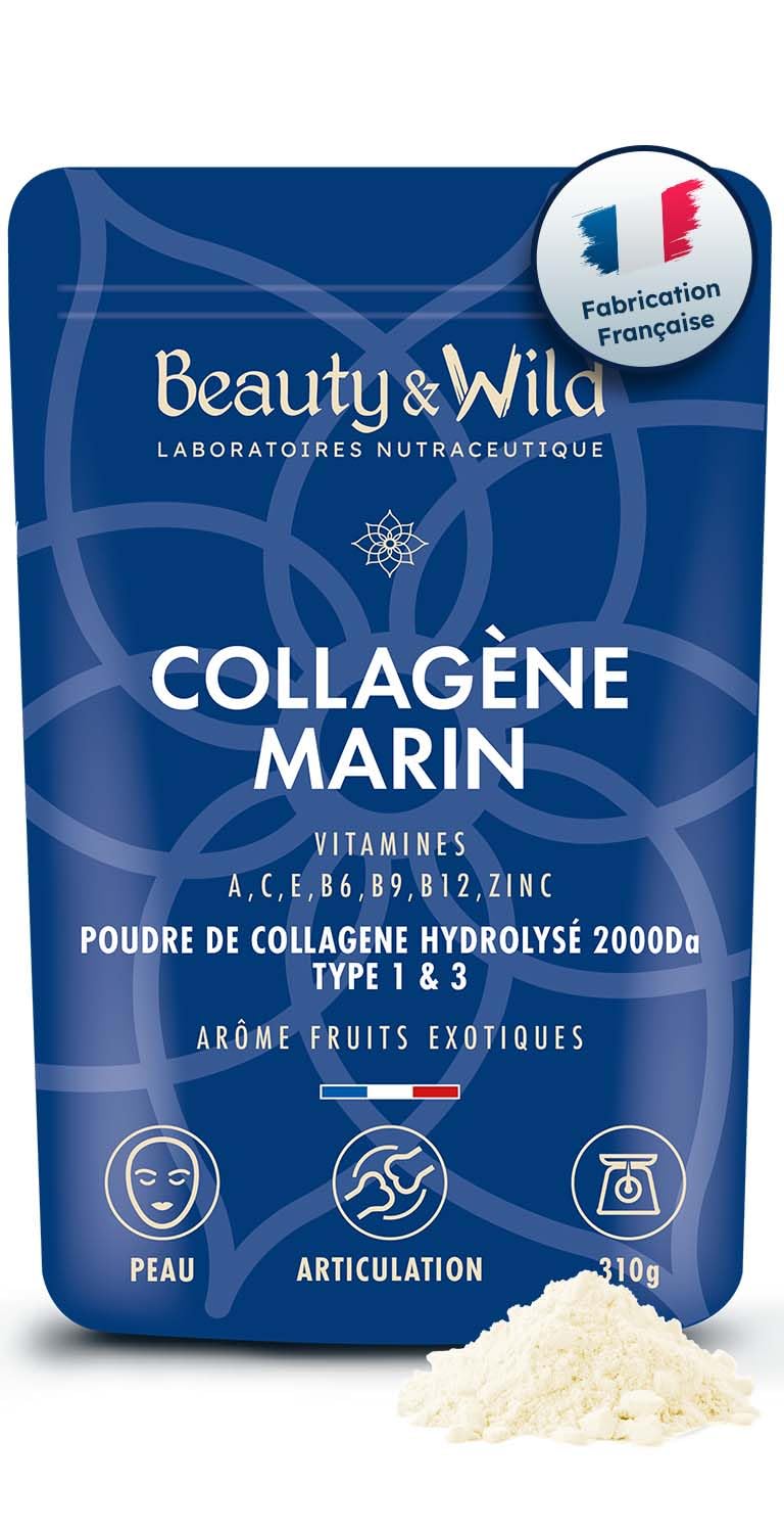 Beauty&Wild Collagène Marin Hydratation Peau & Souplesse Articulations 310g